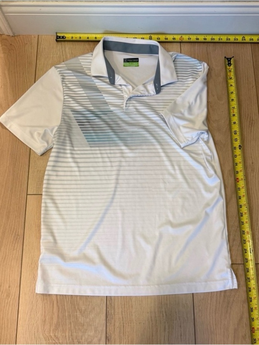 ⛳️🏌️♀️ PGA TOUR Performance Golf Polo Shirt | White & Blue Athletic Fit | Large - Picture 4 of 4